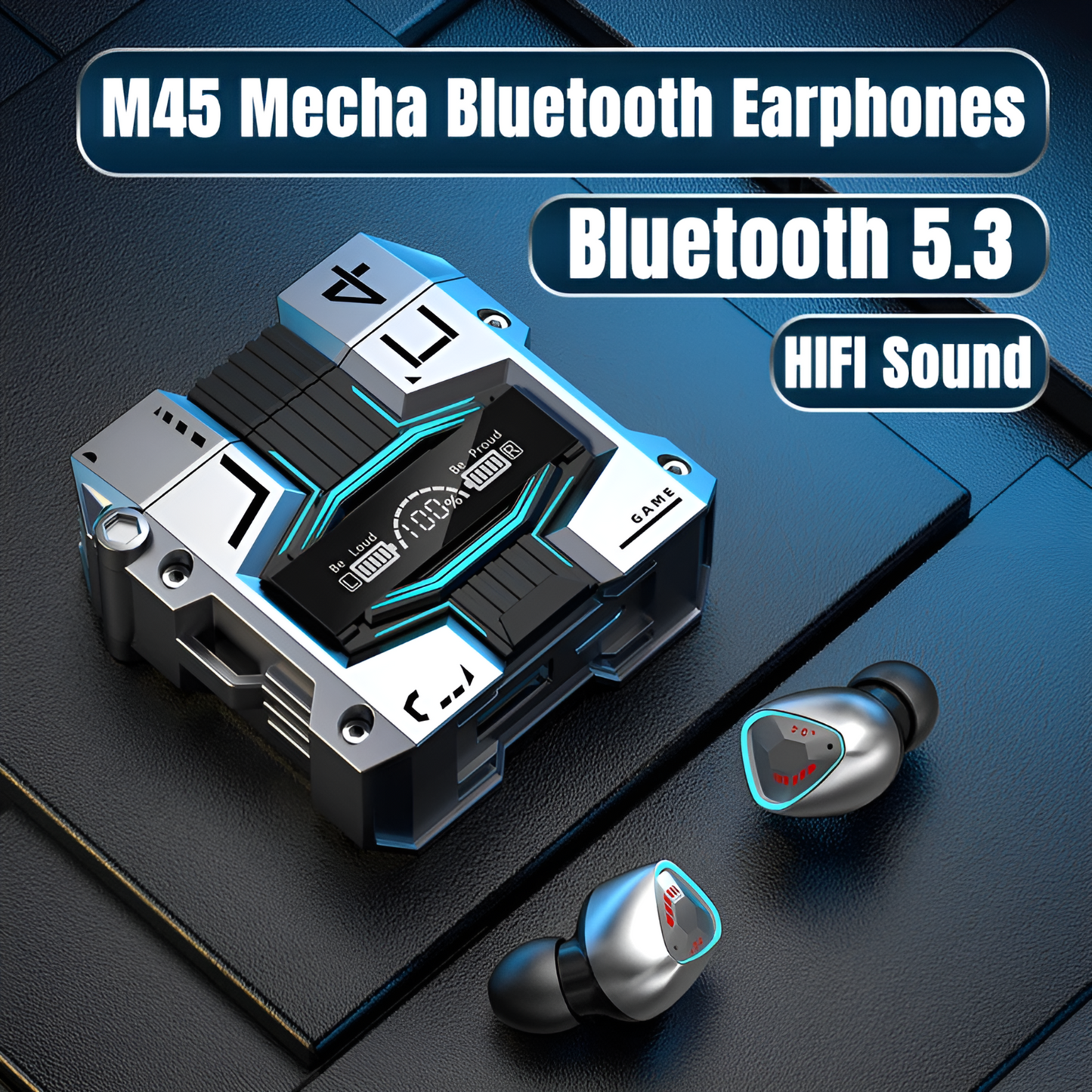 Audífonos Gamer Bluetooth M45 con Powerbank